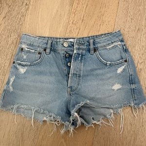 Zara light wash jean shorts